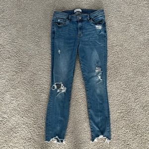Abercrombie & Fitch Mid Rise Super Skinny Ankle Jean